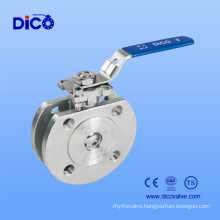 Stainless Steel Thin Ball Valve with ISO 5211 Pad and Handle